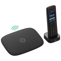 Ooma Telo Air 2 Internet Home Phone Service with 1 Cordless Handset – Black