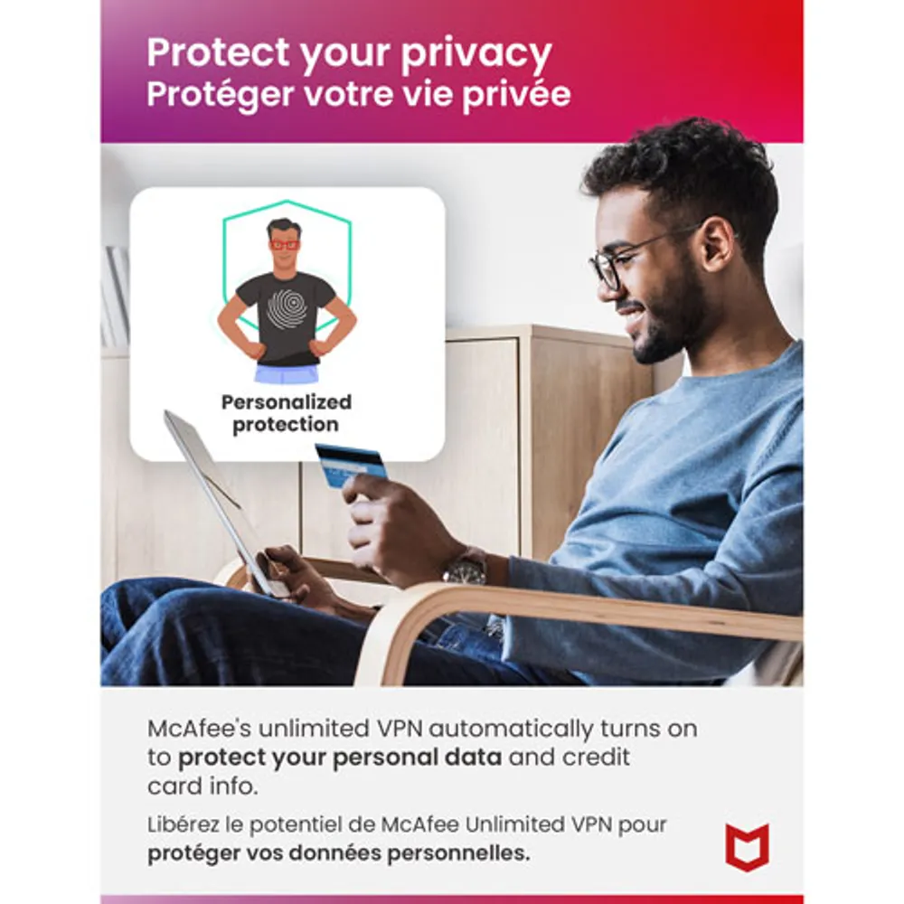 McAfee+ Premium Individual (PC/Mac/Android/iOS) - Appareils illimités - 1 an - Téléchargement numérique