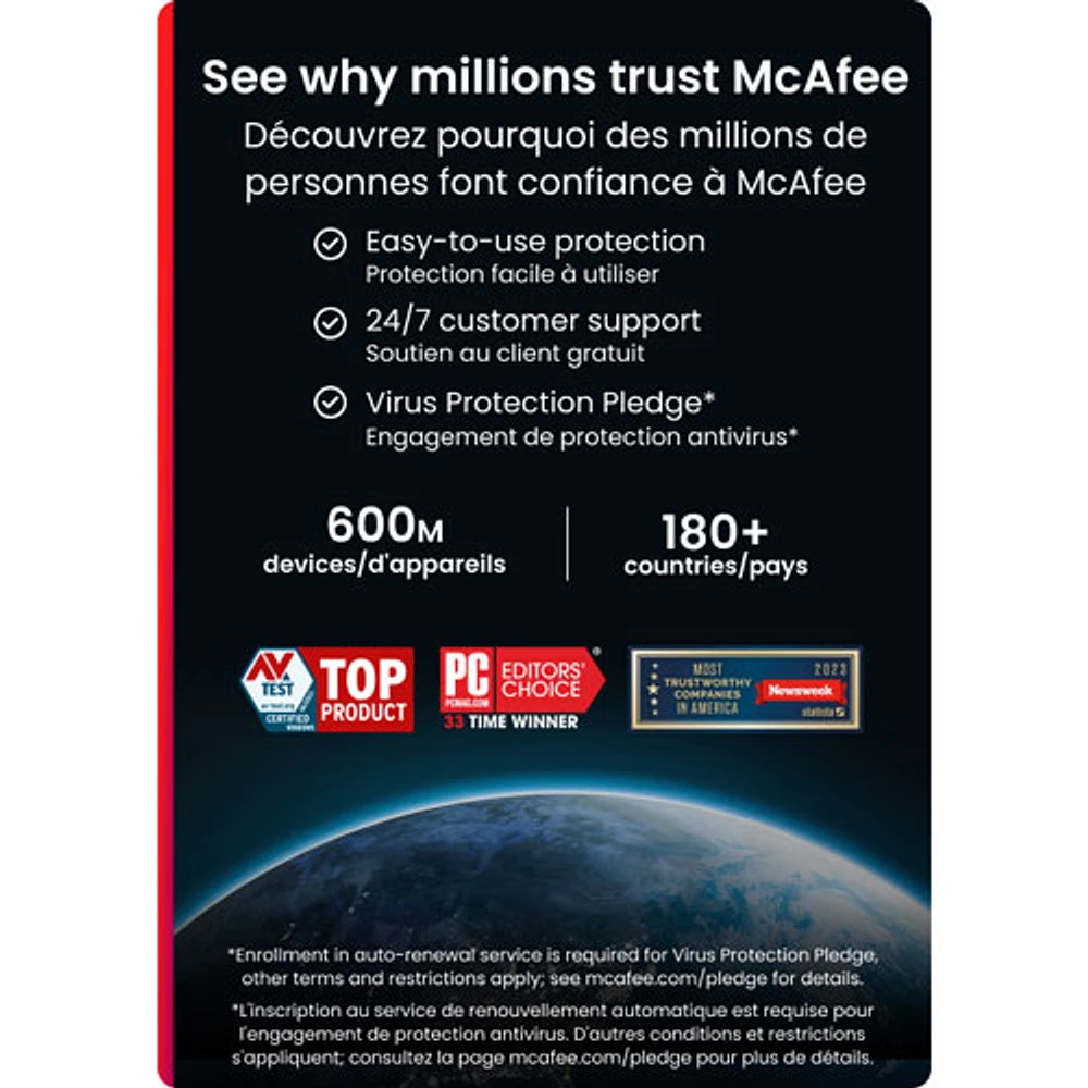 McAfee Total Protection (Windows/Mac/Android/iOS) - 3 Devices - 1 Year - Digital Download