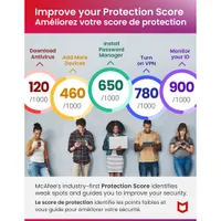 McAfee Total Protection (PC/Mac/Android/iOS) - 1 appareil - 1 an - Téléchargement numérique