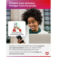 McAfee Total Protection (PC/Mac/Android/iOS) - 1 appareil - 1 an - Téléchargement numérique