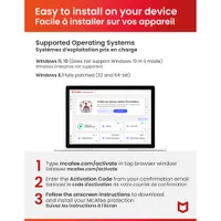 McAfee AntiVirus (PC) - 1 appareil - 1 an - Téléchargement numérique
