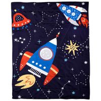 Nemcor 2-Piece Outer Space Toddler Bedding Set - Blue