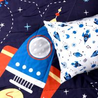 Nemcor 2-Piece Outer Space Toddler Bedding Set - Blue