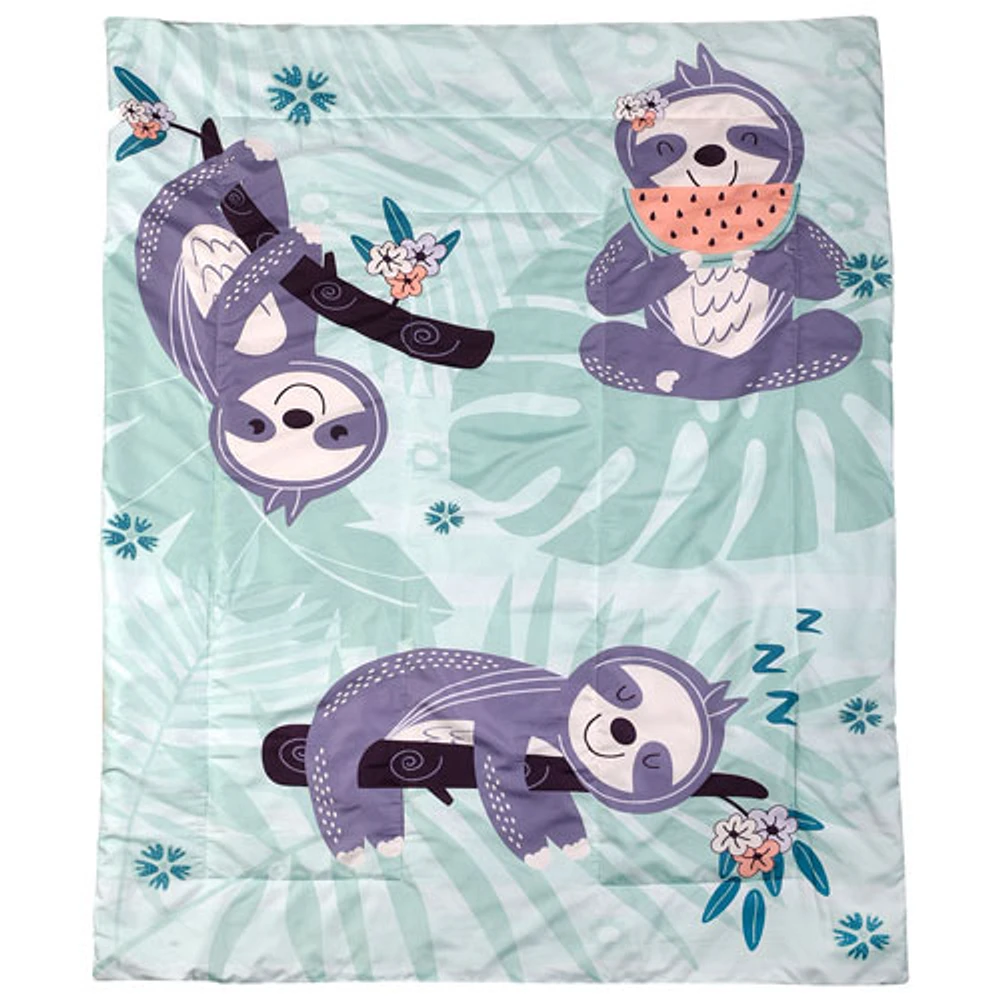 Literie 2 pièces Happy Sloth de Nemcor pour tout-petits - Vert