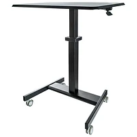 StarTech 24"W Ergonomic Height Adjustable Mobile Sit-Stand Desk (STSCART2)