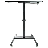 StarTech 24"W Ergonomic Height Adjustable Mobile Sit-Stand Desk (STSCART2)