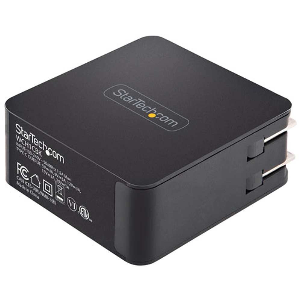 Chargeur mural USB-C de 60 W de StarTech (WCH1CBK) - Noir