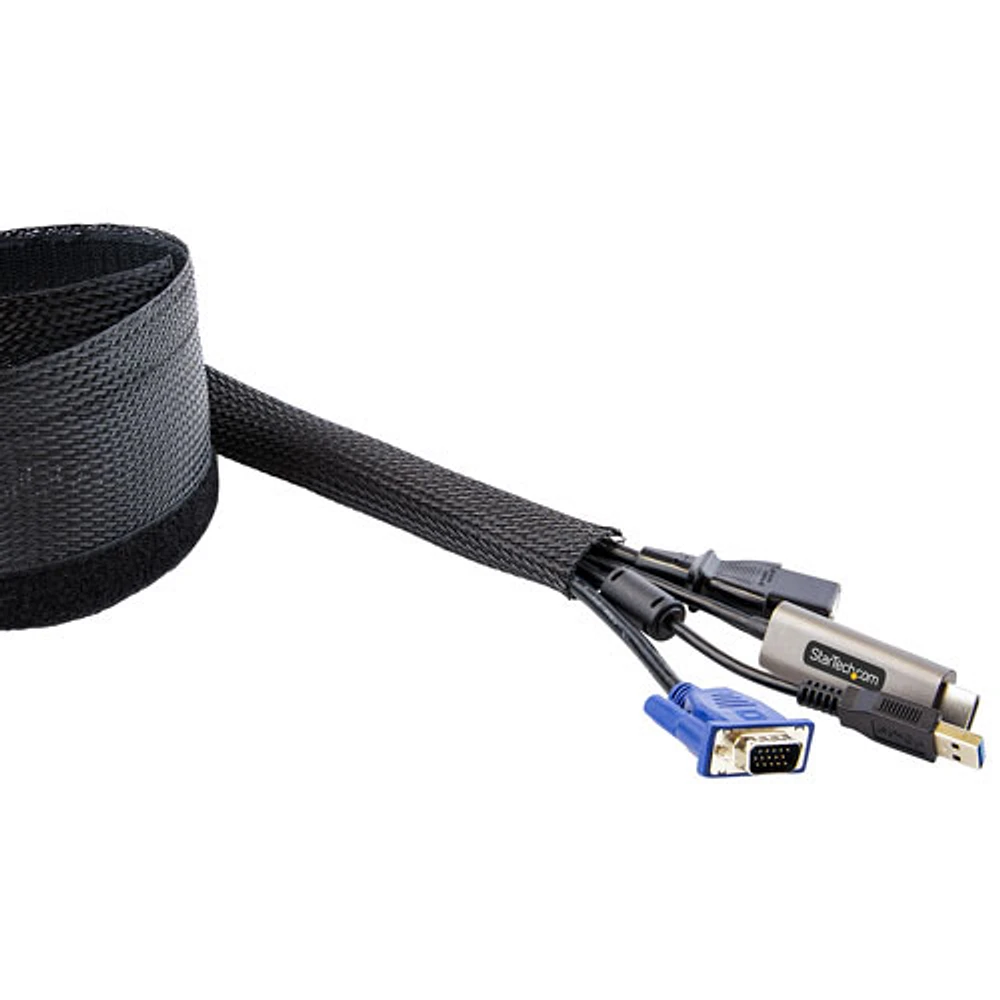 StarTech 3m (9.84 ft.) Trimmable Cable Management Sleeve (WKSTNCMFLX) - 1.2" (0.03m) Diameter