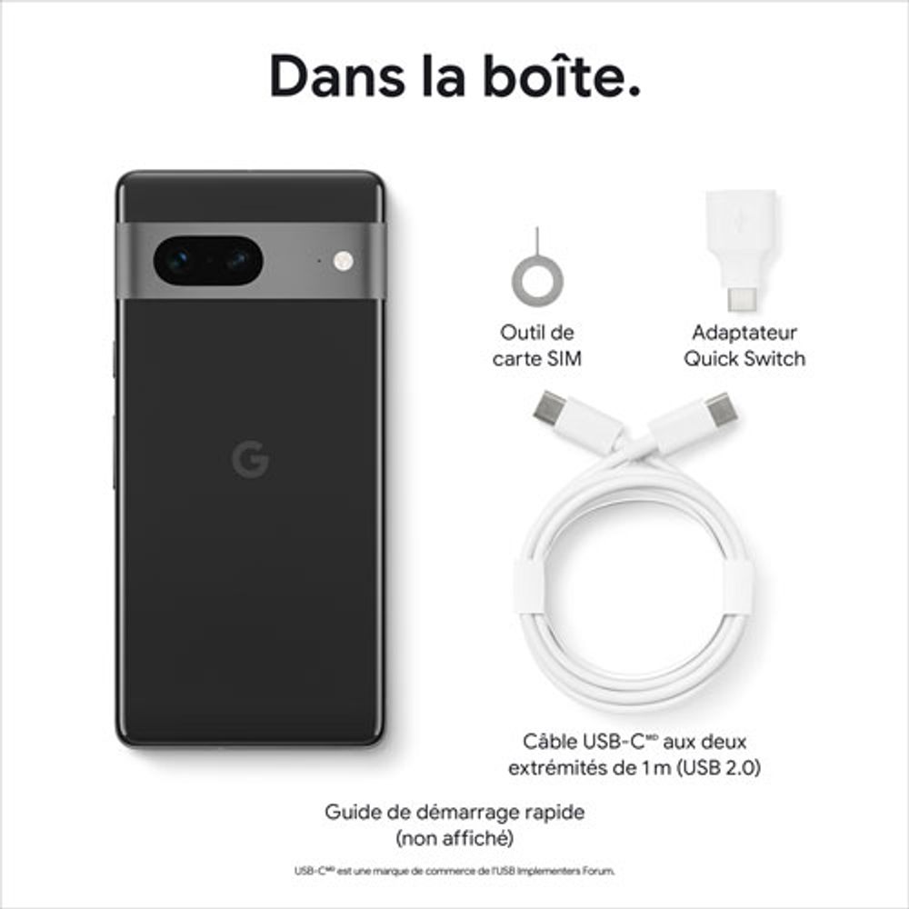 Freedom Mobile Google Pixel 7 128GB - Obsidian - Monthly Tab Payment