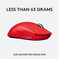 Logitech G Pro X Superlight 25600 DPI Wireless HERO Optical Gaming Mouse - Red - Only at Best Buy