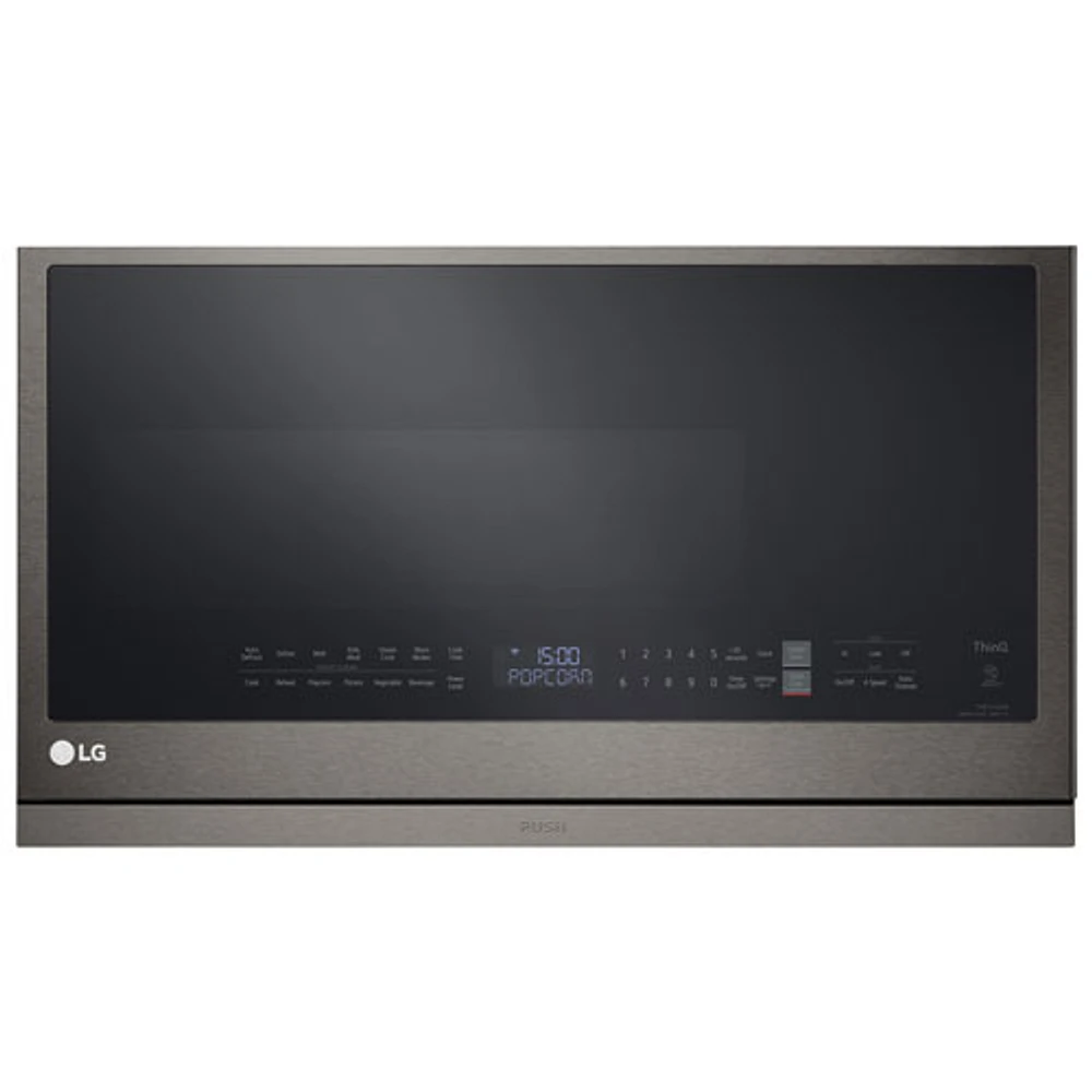 LG Over-The-Range Microwave with EasyClean & ExtendaVent - 2.1 Cu. Ft. - PrintProof Black Stainless Steel