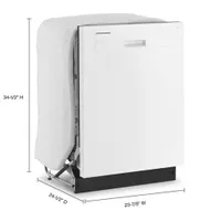 Whirlpool 24" 55dB Built-In Dishwasher (WDP540HAMW) - White