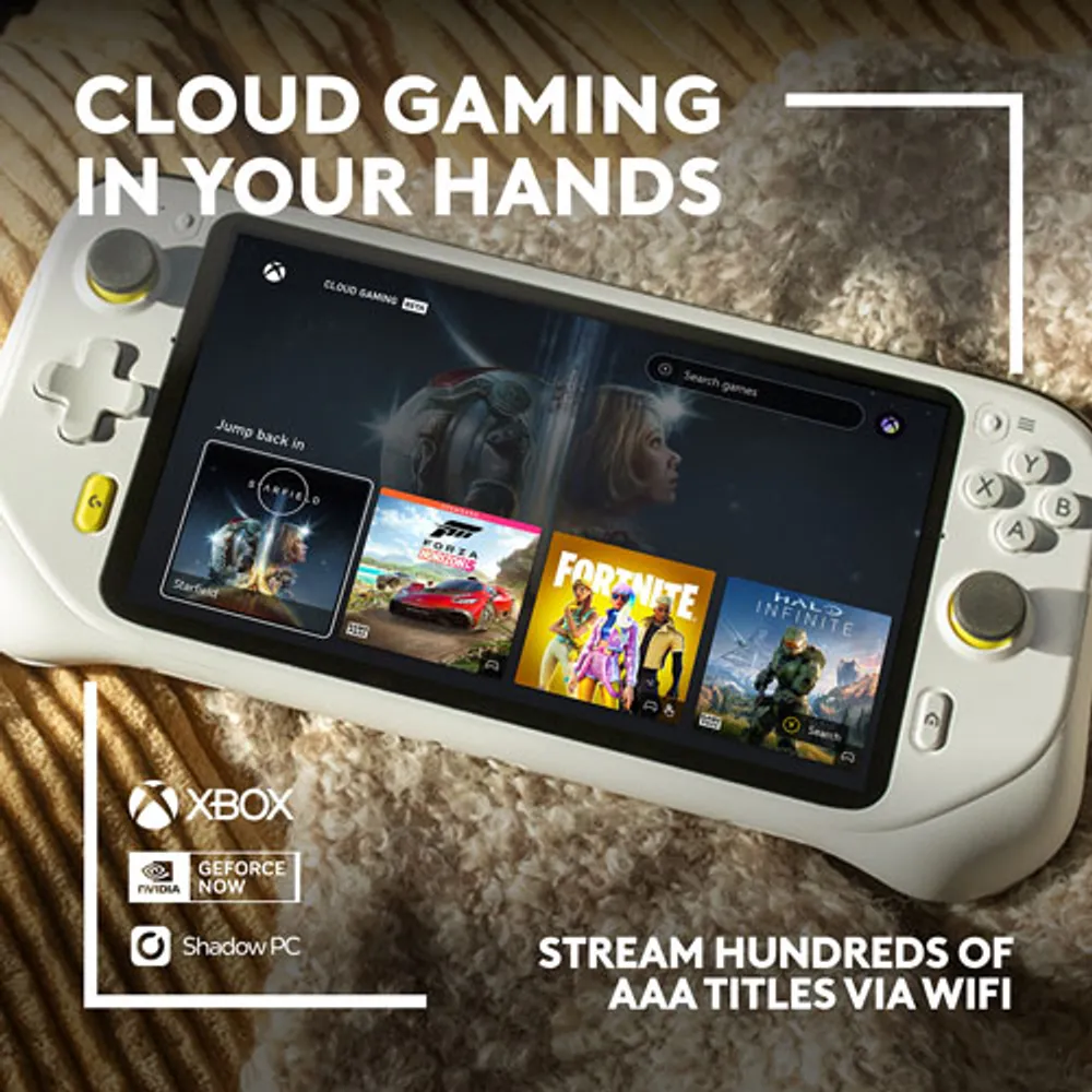 Logitech G Cloud Gaming Handheld Portable Gaming Console - White