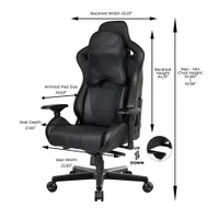 Anda Seat Dark Knight Premium Genuine Leather Gaming Chair - Black