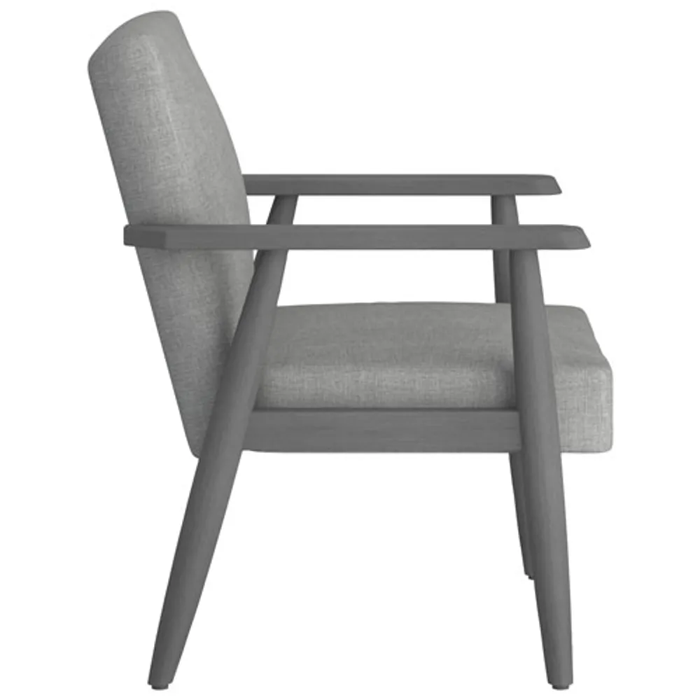 Mid-Century Modern Fabric Accent Chair - Grey