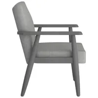 Mid-Century Modern Fabric Accent Chair - Grey