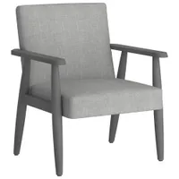 Mid-Century Modern Fabric Accent Chair - Grey