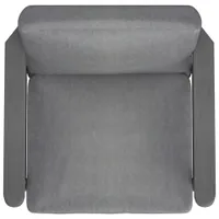 Mid-Century Modern Faux Leather Accent Chair - Grey