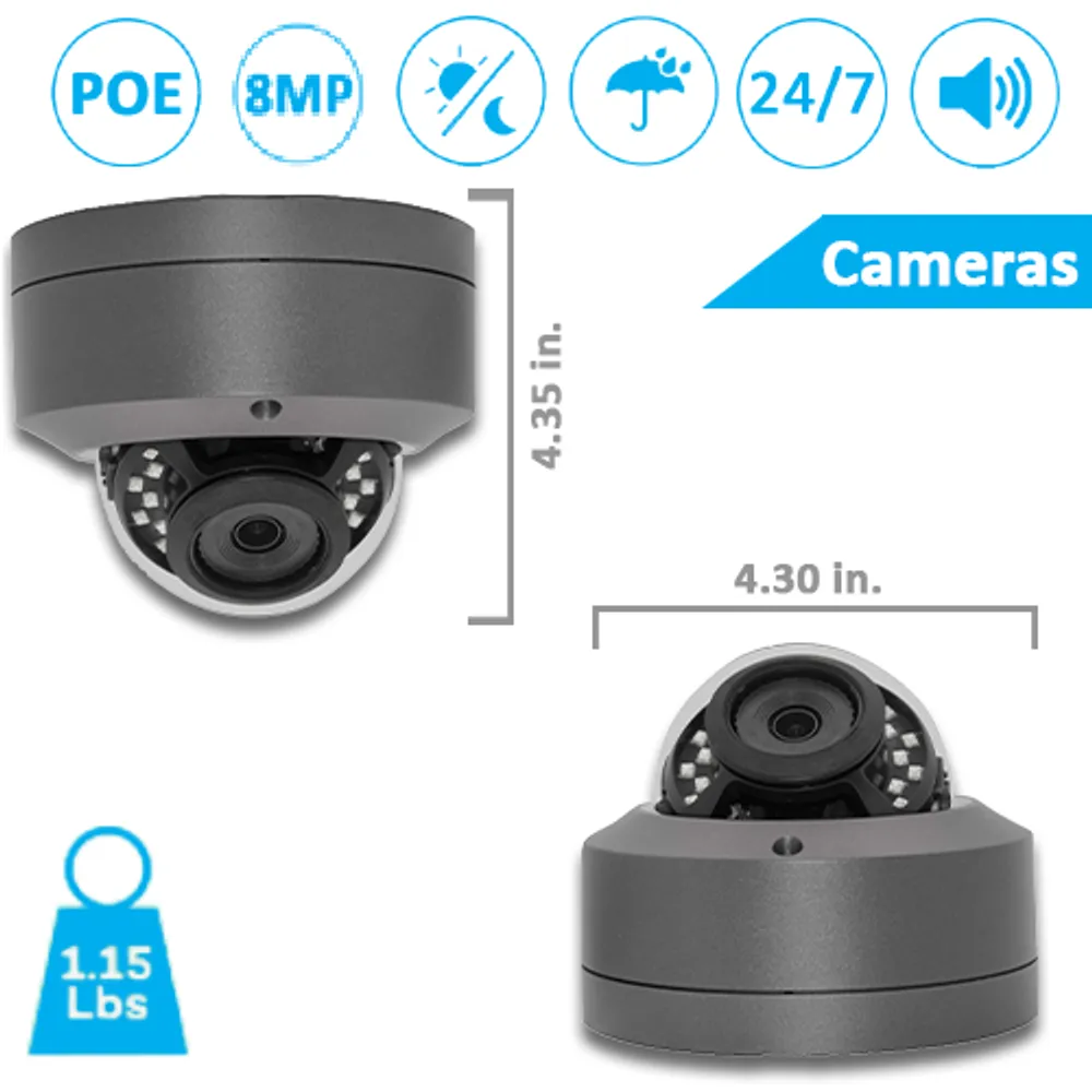 dome security camera systems with audio