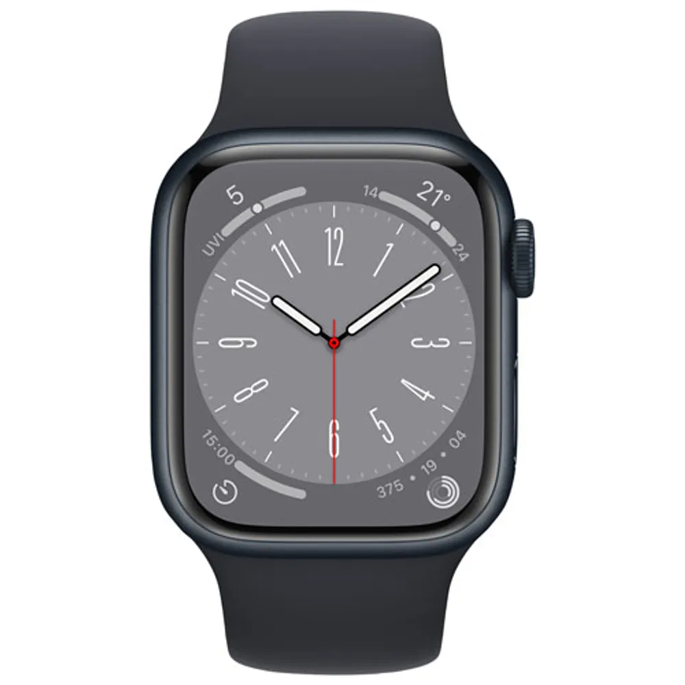 Rogers Apple Watch Series 8 (GPS + Cellular) 41mm Midnight Aluminum Case with Midnight Sport Band - S/M - Monthly Financing