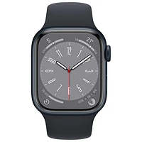 Bell Apple Watch Series 8 (GPS + Cellular) 41mm Midnight Aluminum Case w/ Midnight Sport Band - S/M - Monthly Financing