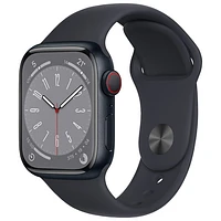 Virgin Plus Apple Watch Series 8 (GPS + Cellular) 41mm Midnight Aluminum Case w/ Midnight Sport Band - S/M - Monthly Financing