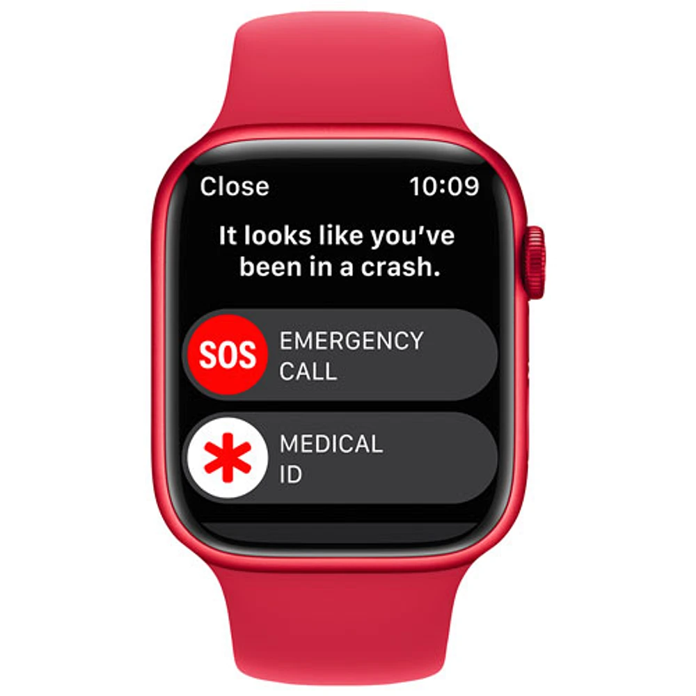 Apple Watch Series 8 mm (GPS + Cell) en aluminium (PRODUCT)RED avec bracelet sport (PRODUCT)RED de Bell - M