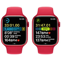 Apple Watch Series 8 mm (GPS + Cell) en aluminium (PRODUCT)RED avec bracelet sport (PRODUCT)RED de Bell - M