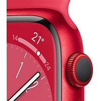 Apple Watch Series 8 mm (GPS + Cell) en aluminium (PRODUCT)RED avec bracelet sport (PRODUCT)RED de Bell - M