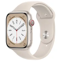 Rogers Apple Watch Series 8 (GPS + Cellular) 45mm Starlight Aluminum Case with Starlight Sport Band - M/L - Monthly Financing