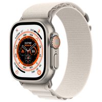 TELUS Apple Watch Ultra (GPS + Cellular) 49mm Titanium Case w/ Starlight Alpine Loop - Small - Monthly Financing