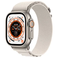 Apple Watch Ultra (GPS + Cellular) avec boîtier de 49 mm en titane et bracelet alpin comète de TELUS - Petit - Financement mensuel
