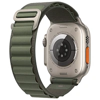Apple Watch Ultra (GPS + Cellular) avec boîtier de 49 mm en titane et bracelet alpin vert de TELUS - Moyen - Financement mensuel