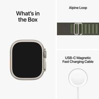 TELUS Apple Watch Ultra (GPS + Cellular) 49mm Titanium Case w/ Green Alpine Loop - Medium - Monthly Financing