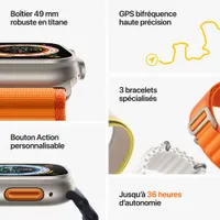 Rogers Apple Watch Ultra (GPS + Cellular) 49mm Titanium Case with Orange Alpine Loop - Large - Monthly Financing