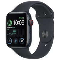 Freedom Mobile Apple Watch SE (GPS + Cellular) 44mm Midnight Aluminum Case w/ Midnight Sport Band (2022) - Monthly Tab Payment