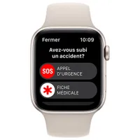 TELUS Apple Watch SE (GPS + Cellular) 44mm Starlight Aluminum Case w/ Starlight Sport Band (2022) - Monthly Financing