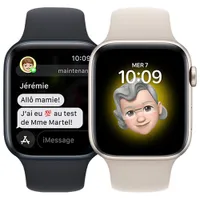 TELUS Apple Watch SE (GPS + Cellular) 44mm Starlight Aluminum Case w/ Starlight Sport Band (2022) - Monthly Financing