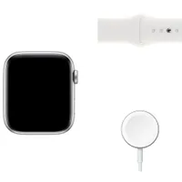 TELUS Apple Watch SE (GPS + Cellular) 44mm Silver Aluminum Case w/ White Sport Band (2022) - Monthly Financing