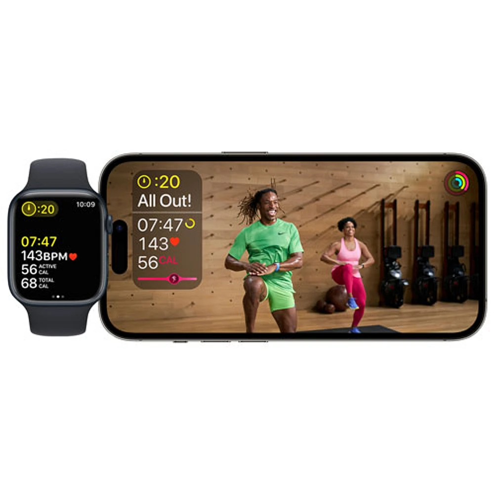 Apple Watch SE mm (GPS + Cell) en aluminium minuit avec bracelet sport minuit (2022) de Rogers