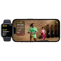 Apple Watch SE mm (GPS + Cell) en aluminium minuit avec bracelet sport minuit (2022) de Rogers