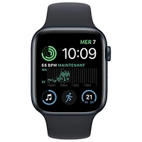 Apple Watch SE mm (GPS + Cell) en aluminium minuit avec bracelet sport minuit (2022) de Rogers