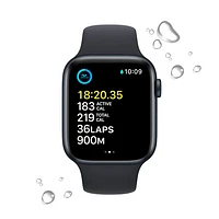 Apple Watch SE mm (GPS + Cell) en aluminium minuit avec bracelet sport minuit (2022) de Rogers
