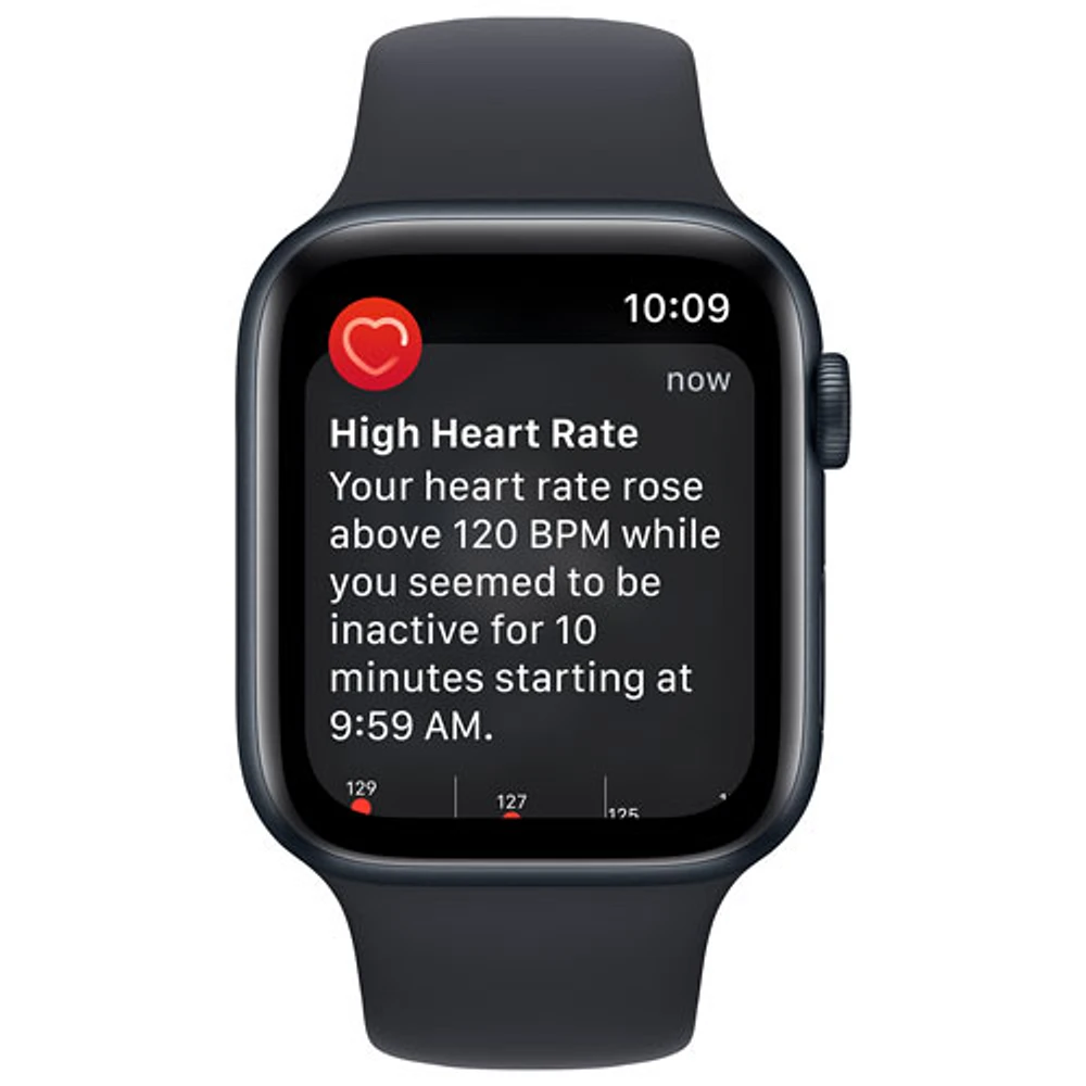 Apple Watch SE mm (GPS + Cell) en aluminium minuit avec bracelet sport minuit (2022) de Rogers