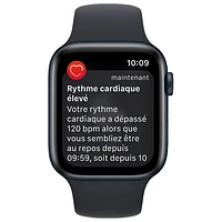 Apple Watch SE mm (GPS + Cell) en aluminium minuit avec bracelet sport minuit (2022) de Rogers