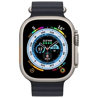 TELUS Apple Watch Ultra (GPS + Cellular) 49mm Titanium Case w/ Midnight Ocean Band - Monthly Financing