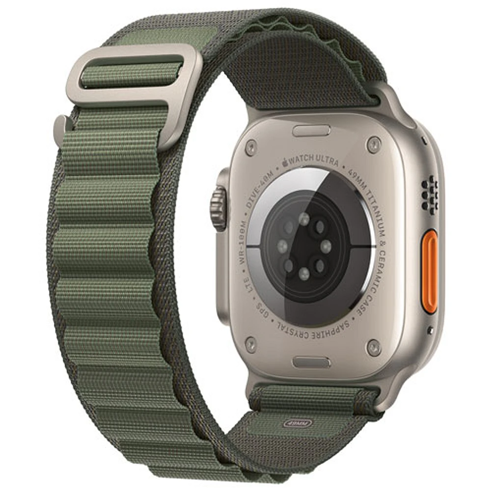 Rogers Apple Watch Ultra (GPS + Cellular) 49mm Titanium Case with Green Alpine Loop - Small - Monthly Financing