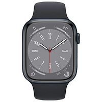 Bell Apple Watch Series 8 (GPS + Cellular) 45mm Midnight Aluminum Case w/ Midnight Sport Band - M/L - Monthly Financing