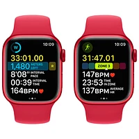 Bell Apple Watch Series 8 (GPS + Cellular) 41mm (PRODUCT)RED Aluminum Case w/ (PRODUCT)RED Sport Band - S/M - Monthly Financing